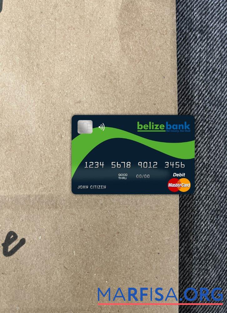 Realistic Belize Belizebank mastercard photolook front real example